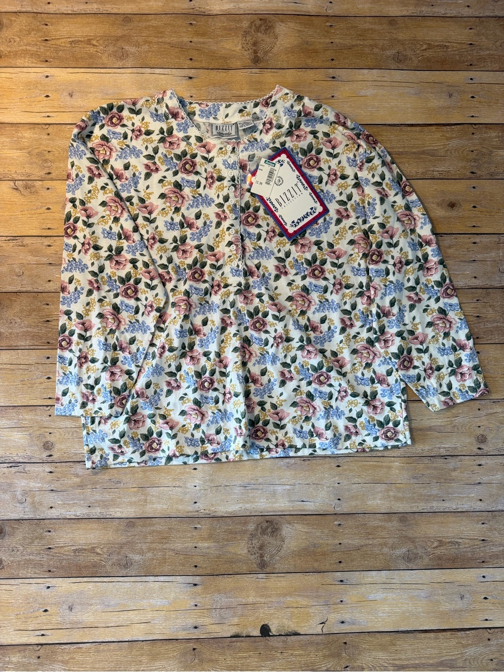 Vintage Bizzit floral blouse - size XL